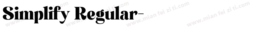 Simplify Regular字体转换